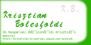 krisztian bolcsfoldi business card